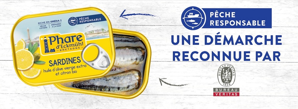 Nos produits sont certifiés pêche responsable par Bureau Veritas