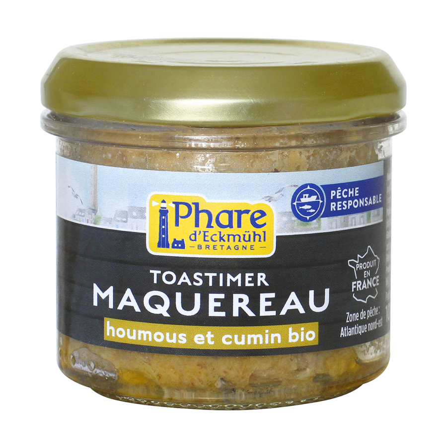 TOASTIMER maquereaux houmous et cumin bio