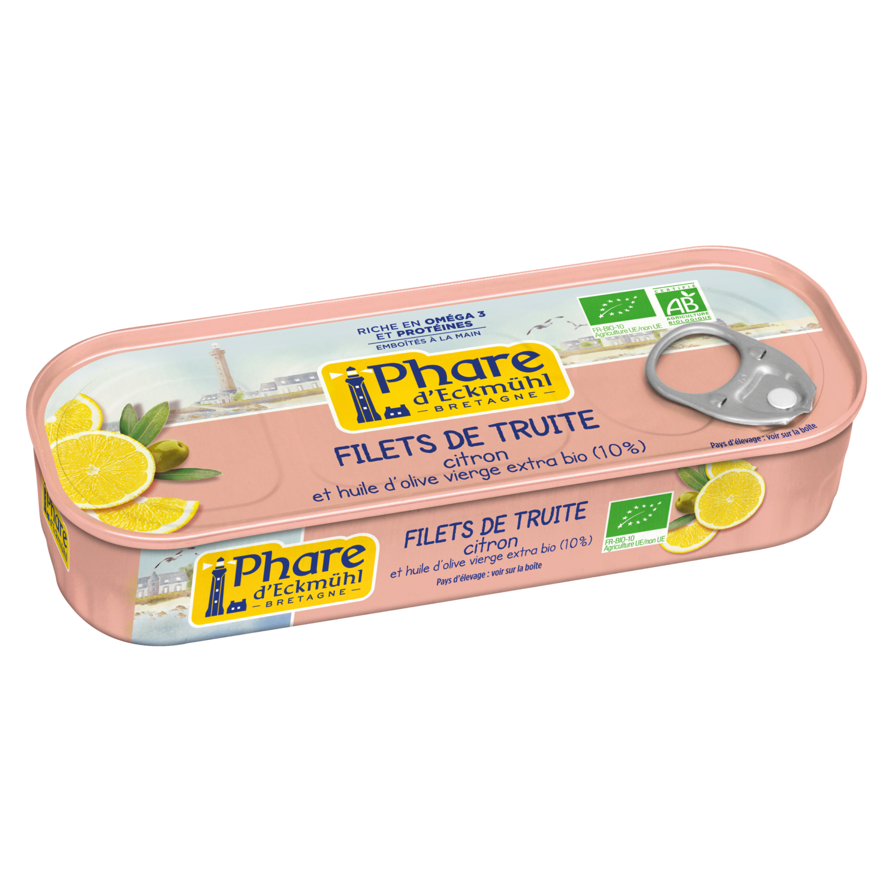 Filets de truite à l'huile d'olive bio et citron bio