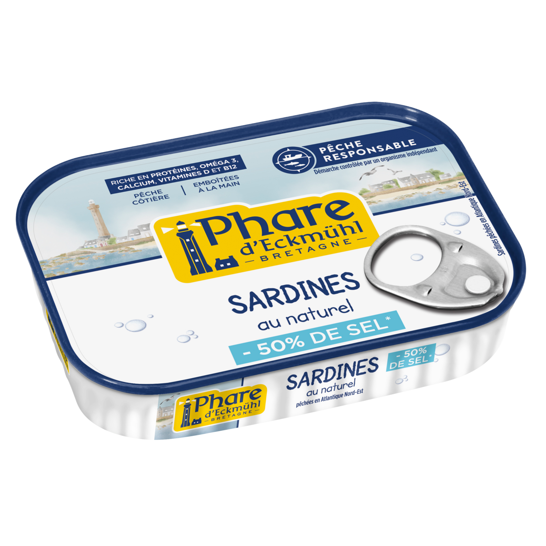Sardines au naturel -50% de sel