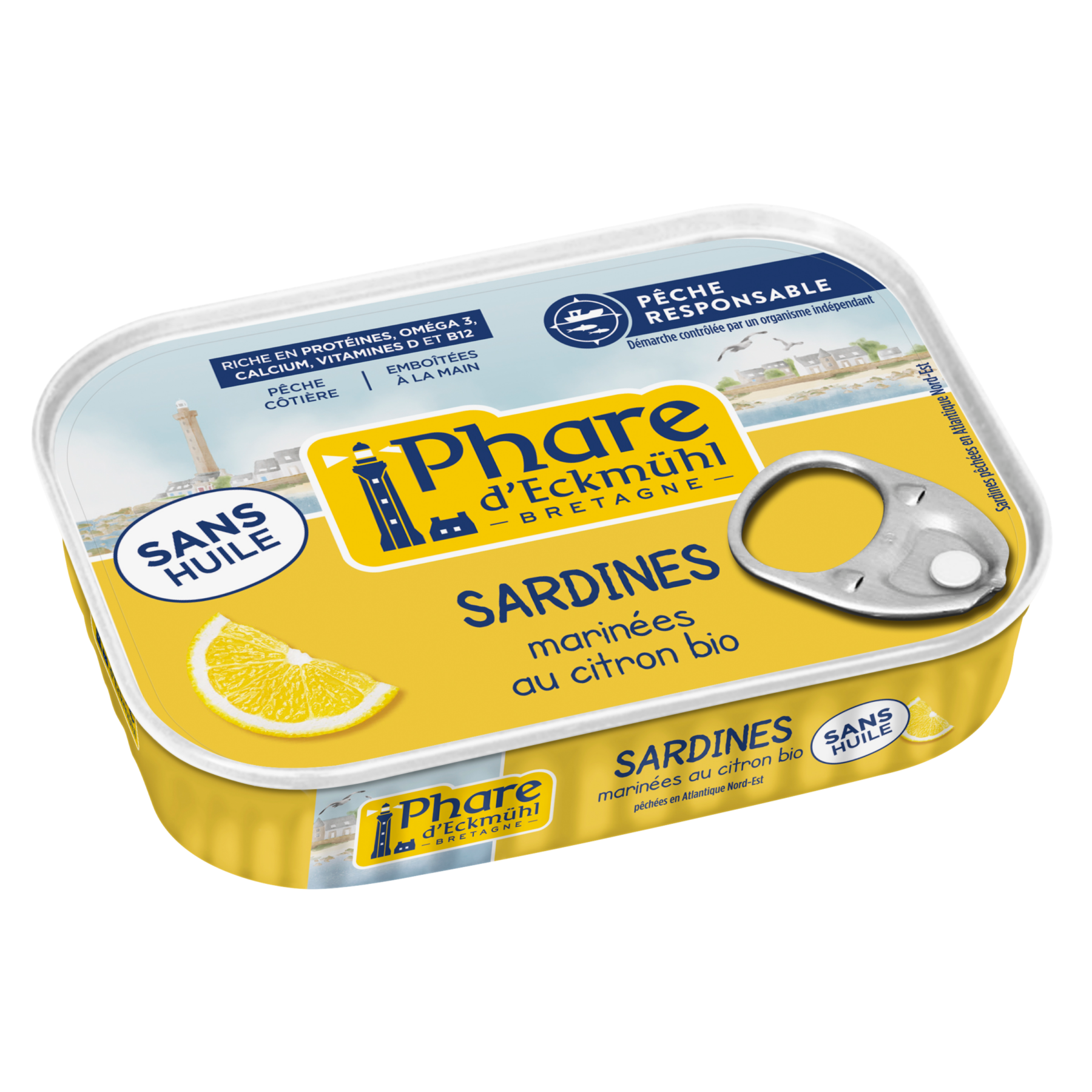 Sardines marinées au citron bio - SANS HUILE