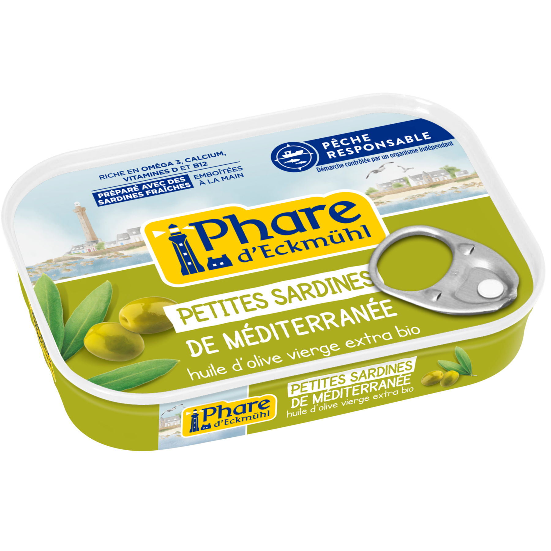Petites sardines de Méditerranée à l'huile d'olive bio
